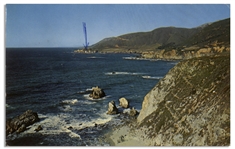 Hunter Thompson Postcard From Big Sur in 1960 -- ''...Just spent Xmas & X-eve in hot sulphur baths...''